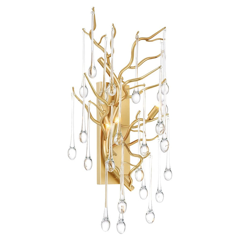 CWI Lighting Anita 3 Light Wall Light, Gold Leaf