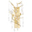 CWI Lighting Anita 3 Light Wall Light, Gold Leaf