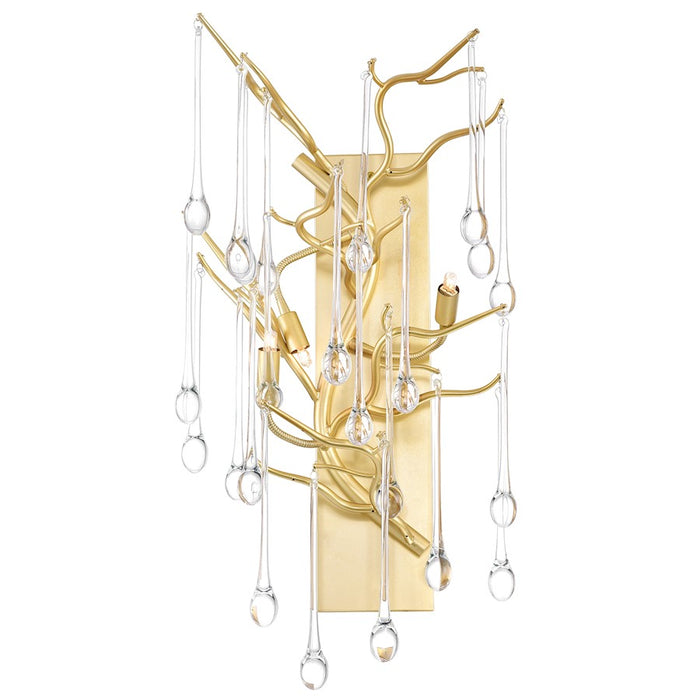 CWI Lighting Anita 3 Light Wall Light, Gold Leaf