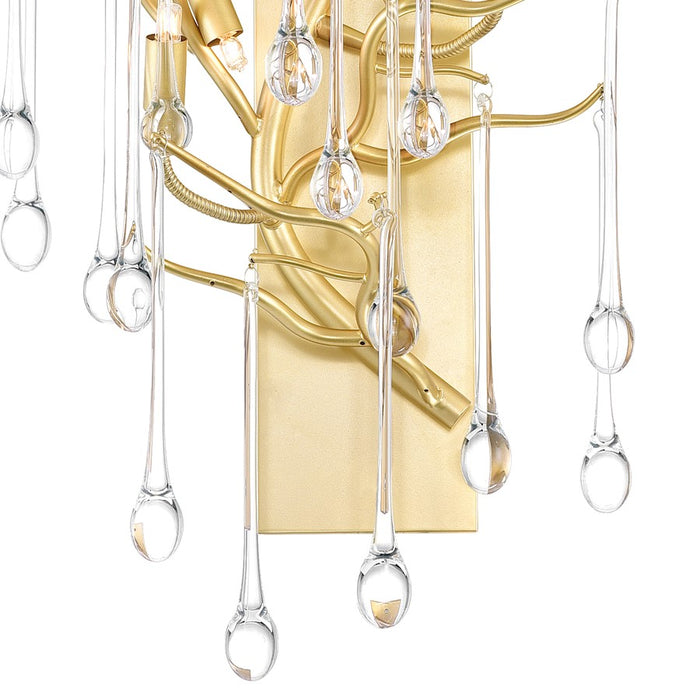 CWI Lighting Anita 3 Light Wall Light, Gold Leaf