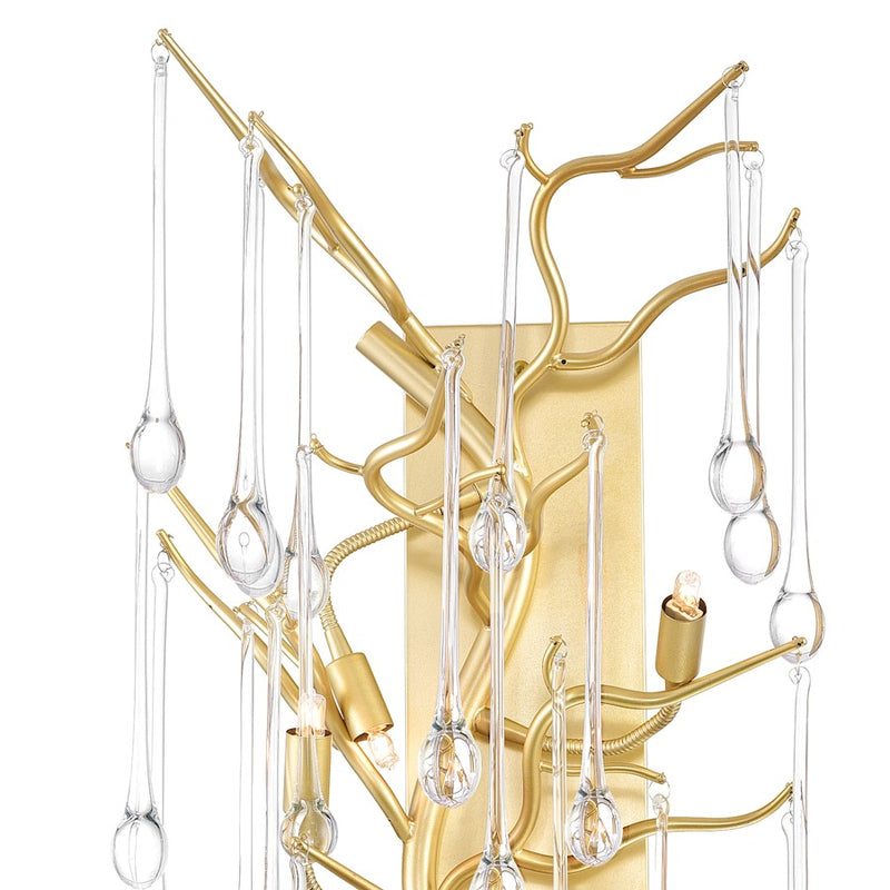 CWI Lighting Anita 3 Light Wall Light, Gold Leaf