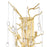 CWI Lighting Anita 3 Light Wall Light, Gold Leaf