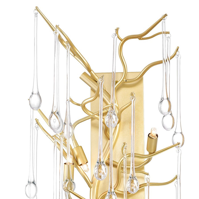 CWI Lighting Anita 3 Light Wall Light, Gold Leaf