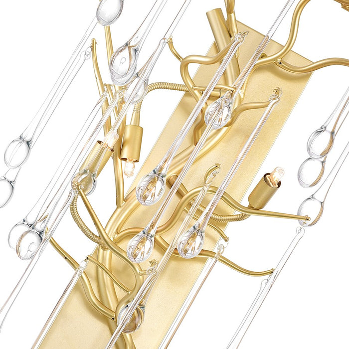 CWI Lighting Anita 3 Light Wall Light, Gold Leaf