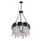 CWI Glacier 6 Light Down Chandelier, Polished Nickel/Black - 1099P16-6-613