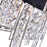 CWI Glacier 6 Light Down Chandelier, Polished Nickel/Black