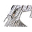 CWI Glacier 10 Light Down Chandelier, Polished Nickel/Black