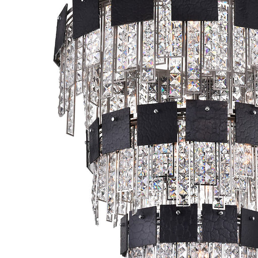 CWI Lighting Glacier 24 Light Down Chandelier, Polished Nickel