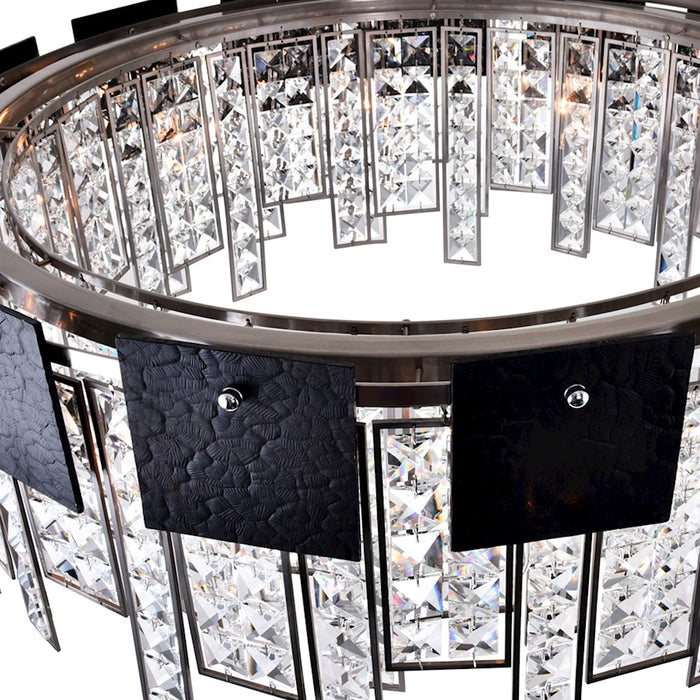 CWI Lighting Glacier 24 Light Down Chandelier, Polished Nickel