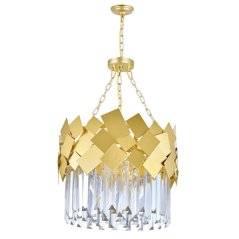 CWI Lighting Panache 4 Light Down Chandelier, Medallion Gold