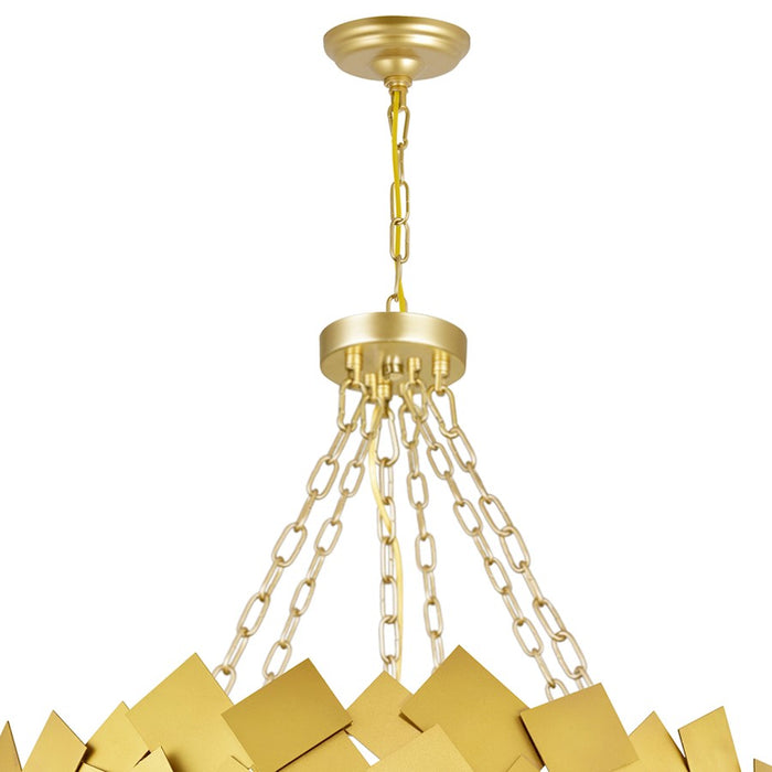 CWI Lighting Panache 10 Light Down Chandelier, Medallion Gold