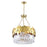 CWI Lighting Panache 6 Light Down Chandelier, Medallion Gold - 1100P24-6-169