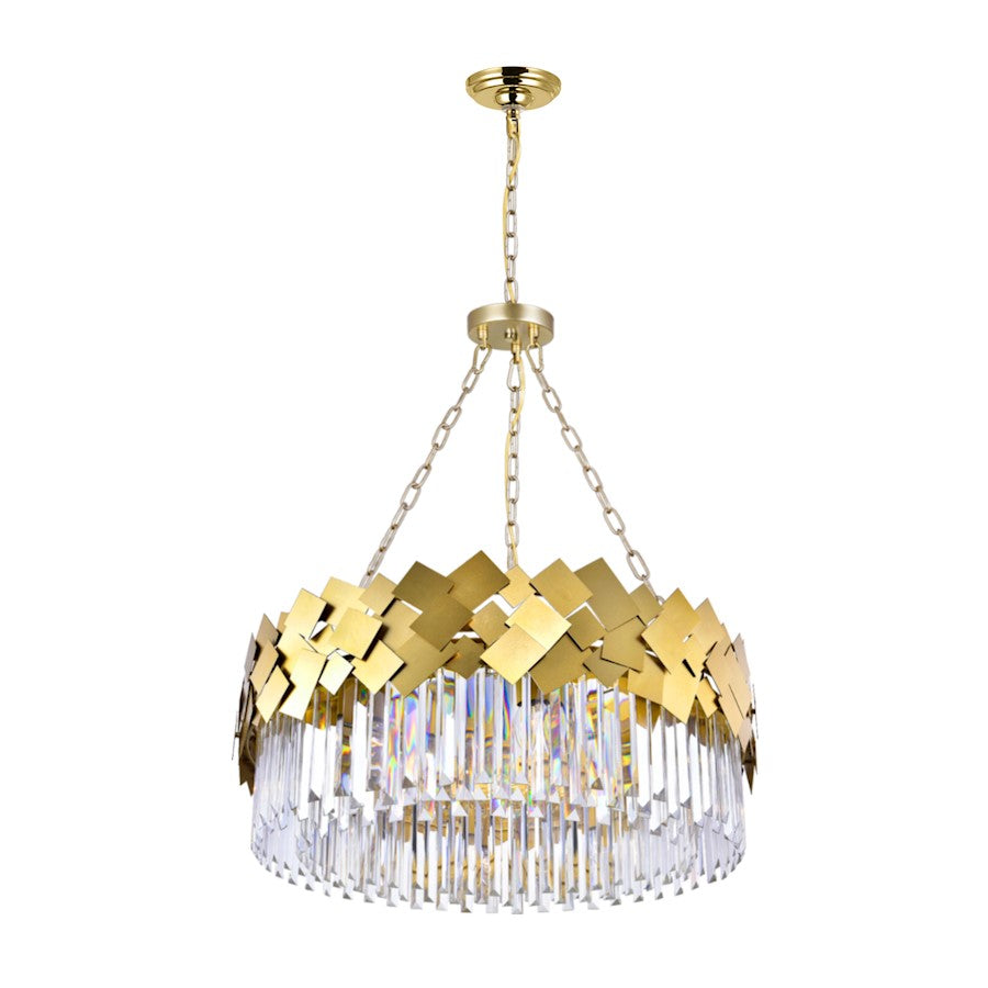 CWI Lighting Panache 8 Light Down Chandelier, Medallion Gold - 1100P32-8-169