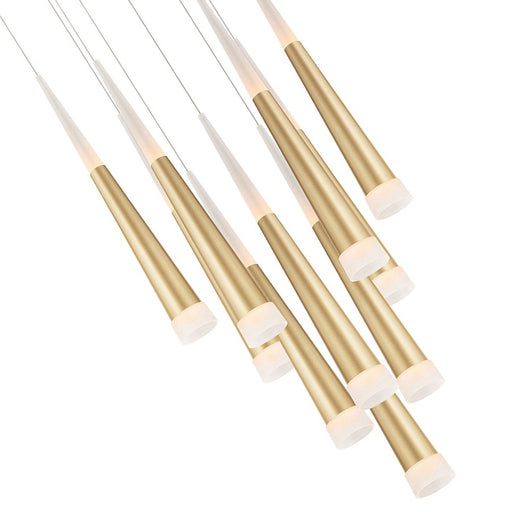CWI Lighting Andes 16" Multi Pendant, Satin Gold