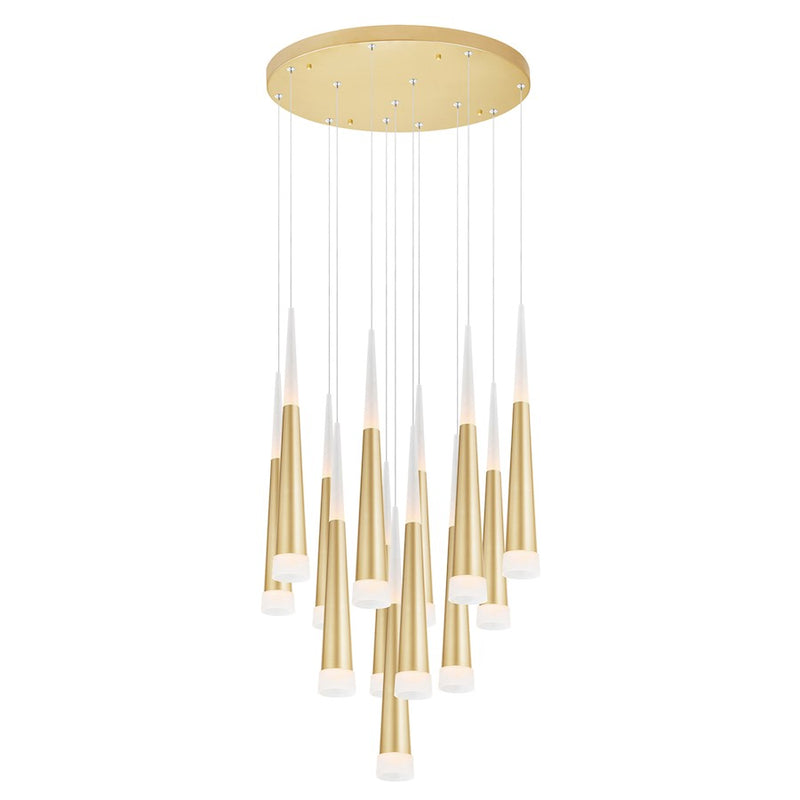 CWI Lighting Andes 20" Multi Pendant, Satin Gold