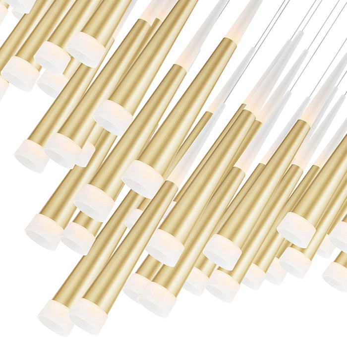 CWI Lighting Andes 38" Multi Pendant, Satin Gold