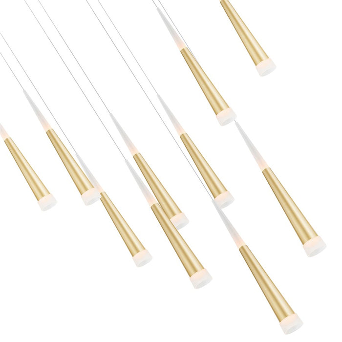 CWI Lighting Andes 40" Multi Pendant, Satin Gold