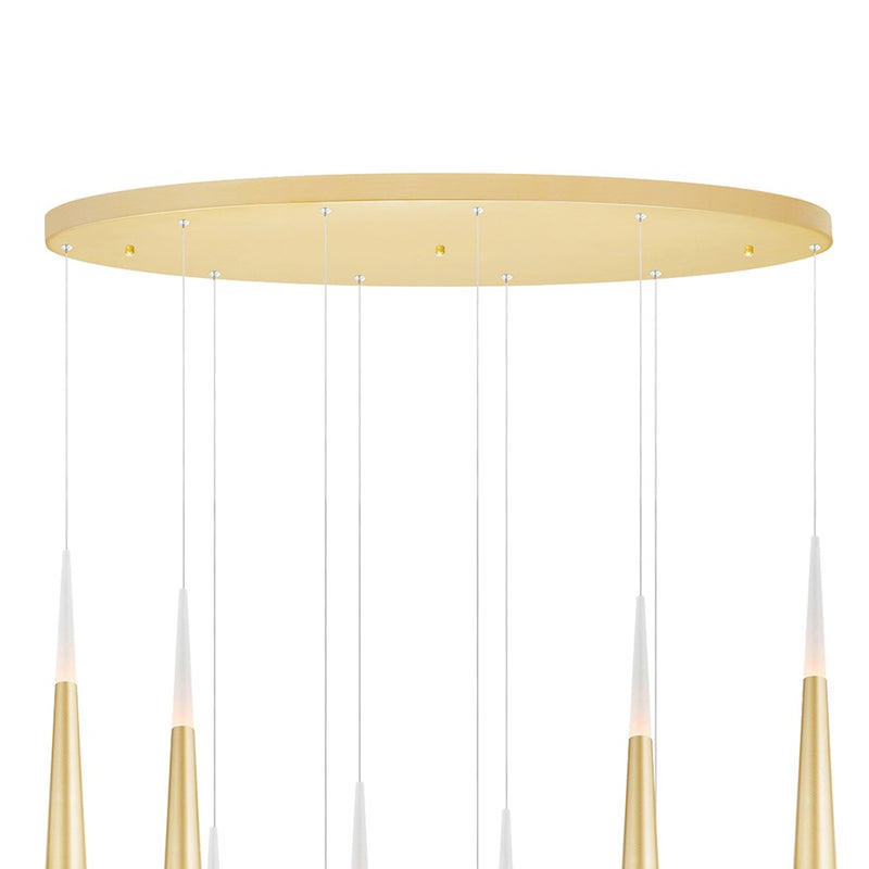 CWI Lighting Andes 40" Multi Pendant, Satin Gold