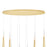 CWI Lighting Andes 40" Multi Pendant, Satin Gold