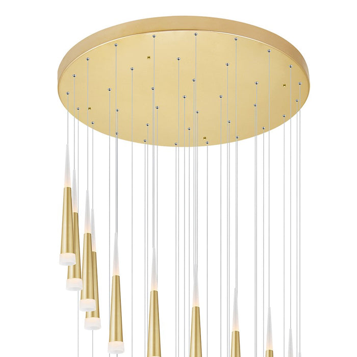 CWI Lighting Andes Conical Multi Pendant, Satin Gold