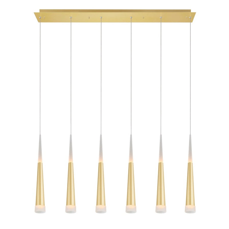 CWI Lighting Andes Chandelier, Satin Gold