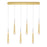 CWI Lighting Andes Chandelier, Satin Gold