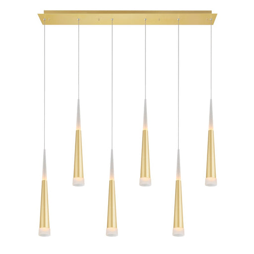 CWI Lighting Andes Chandelier, Satin Gold