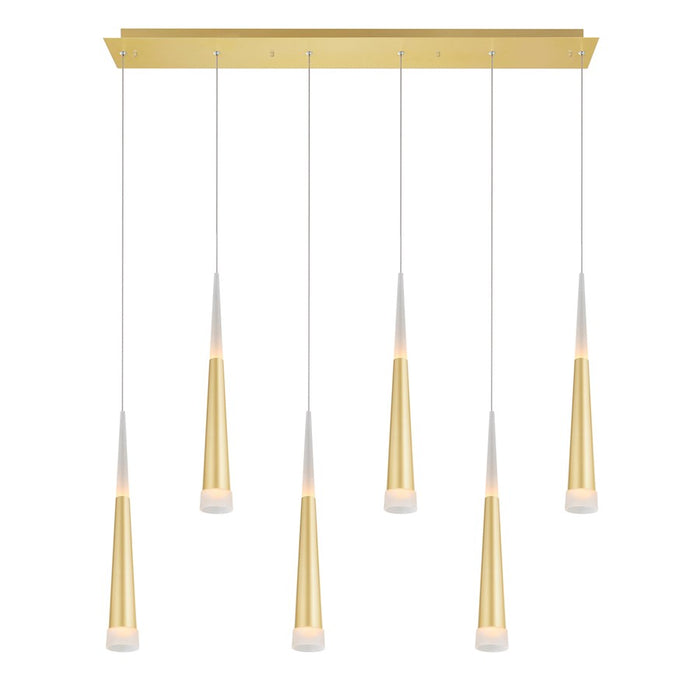 CWI Lighting Andes Chandelier, Satin Gold