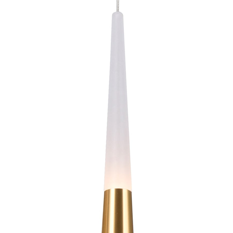 CWI Lighting Andes Down Mini Pendant, Satin Gold