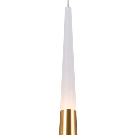CWI Lighting Andes Down Mini Pendant, Satin Gold