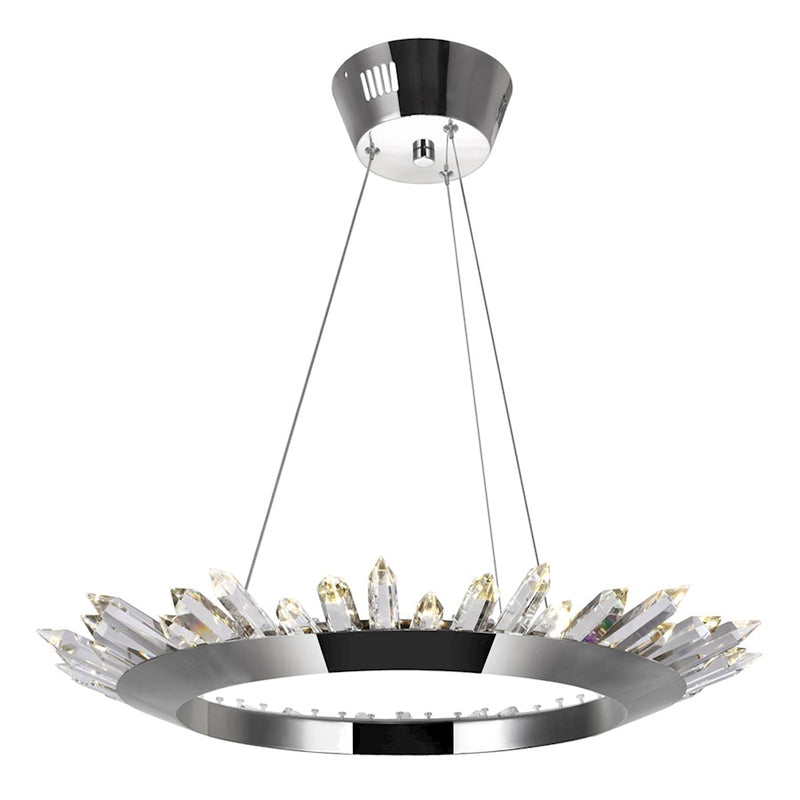 CWI Lighting Arctic Queen 24" Up Chandelier, Polished Nickel