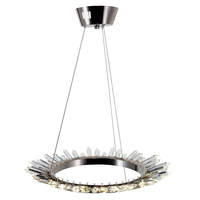 CWI Lighting Arctic Queen 24" Up Chandelier, Polished Nickel