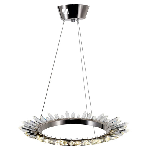 CWI Lighting Arctic Queen 24" Up Chandelier, Polished Nickel