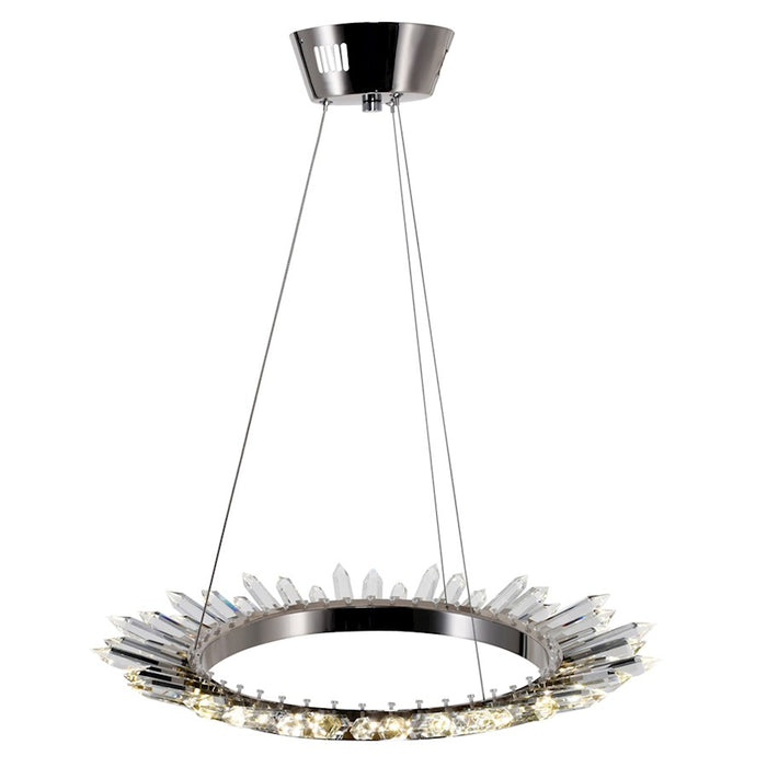 CWI Lighting Arctic Queen 24" Up Chandelier, Polished Nickel