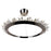 CWI Lighting Arctic Queen 32" Up Chandelier, Polished Nickel