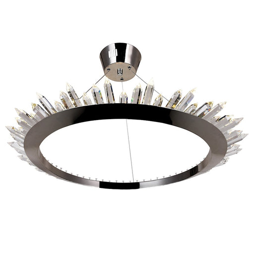 CWI Lighting Arctic Queen 32" Up Chandelier, Polished Nickel