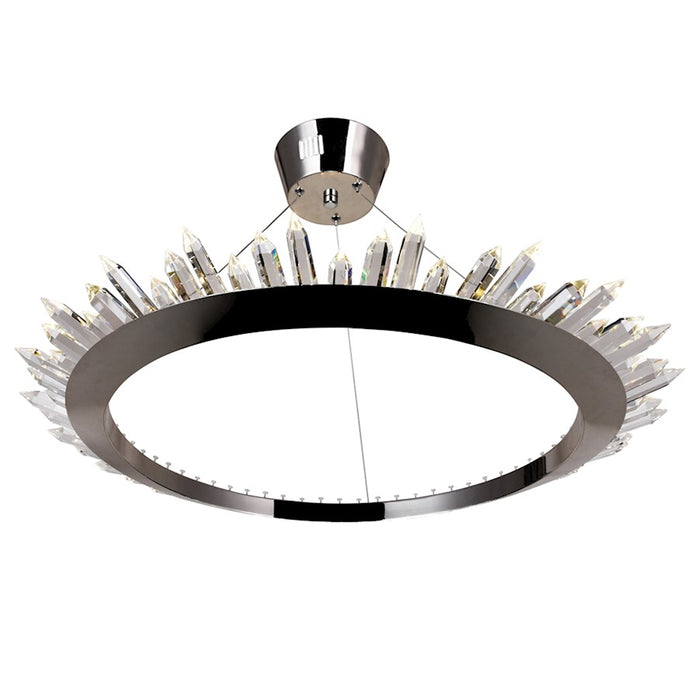 CWI Lighting Arctic Queen 32" Up Chandelier, Polished Nickel