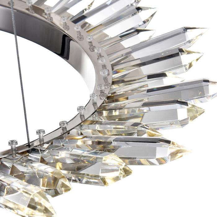 CWI Lighting Arctic Queen 32" Up Chandelier, Polished Nickel