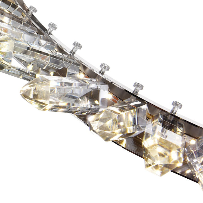 CWI Lighting Arctic Queen 32" Up Chandelier, Polished Nickel