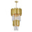 CWI Lighting Deco 4 Light Down Mini Chandelier, Medallion Gold