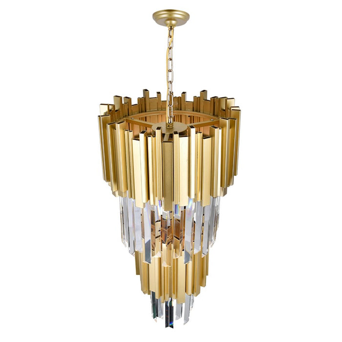 CWI Lighting Deco 4 Light Down Mini Chandelier, Medallion Gold