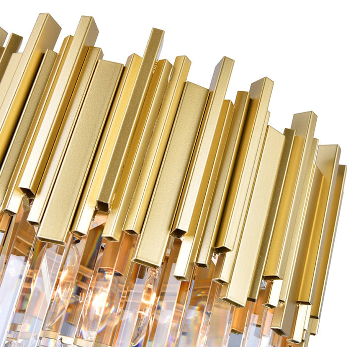 CWI Lighting Deco 4 Light Down Chandelier, Medallion Gold