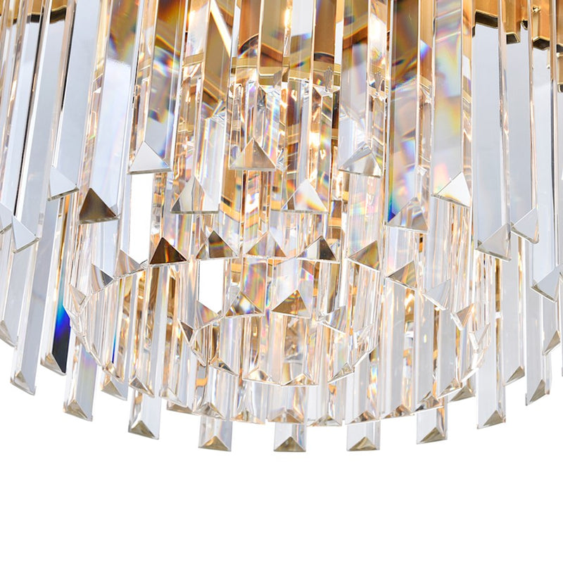 CWI Lighting Deco 4 Light Down Chandelier, Medallion Gold