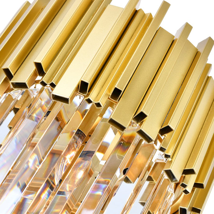 CWI Lighting Deco 7 Light Down Chandelier, Medallion Gold
