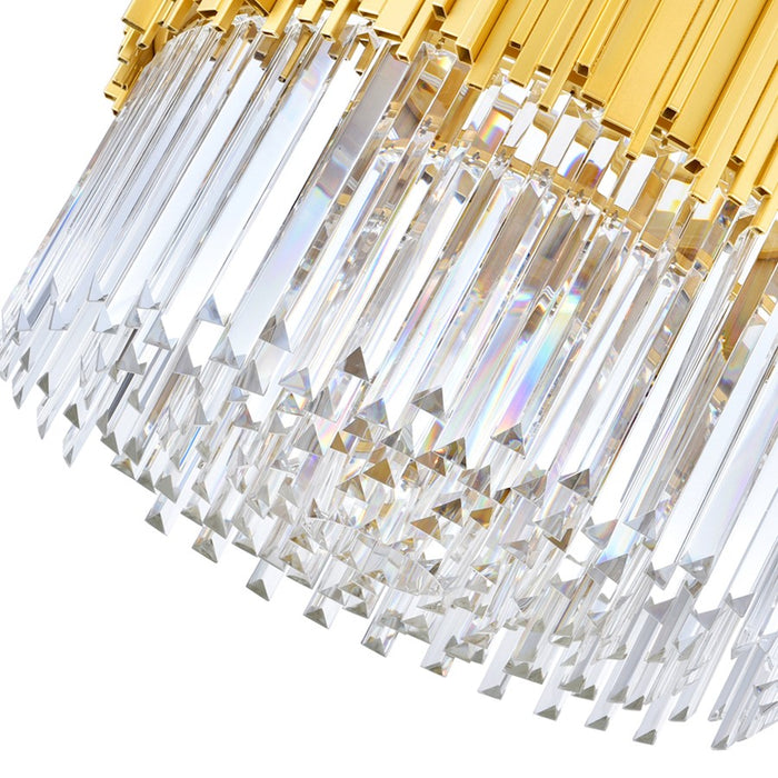CWI Lighting Deco 7 Light Down Chandelier, Medallion Gold
