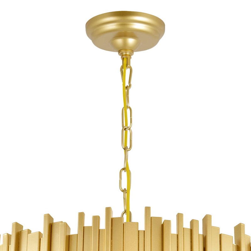 CWI Lighting Deco 7 Light Down Chandelier, Medallion Gold