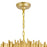 CWI Lighting Deco 7 Light Down Chandelier, Medallion Gold
