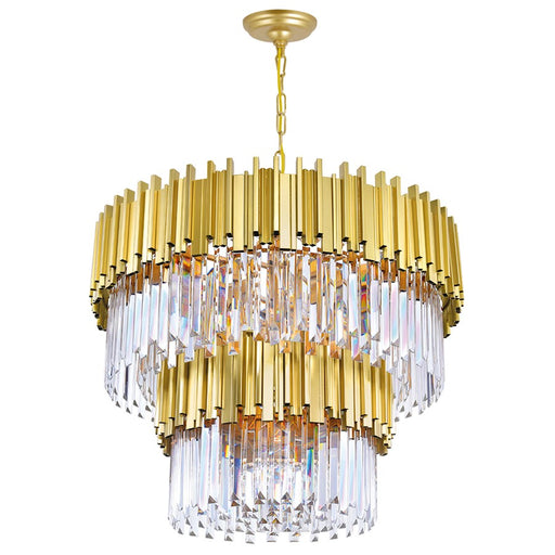 CWI Lighting Deco 12 Light Down Chandelier, Medallion Gold - 1112P32-12-169