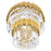 CWI Lighting Deco 12 Light Down Chandelier, Medallion Gold