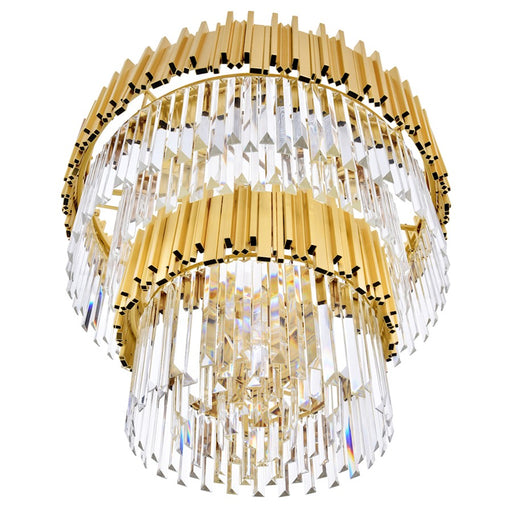CWI Lighting Deco 12 Light Down Chandelier, Medallion Gold